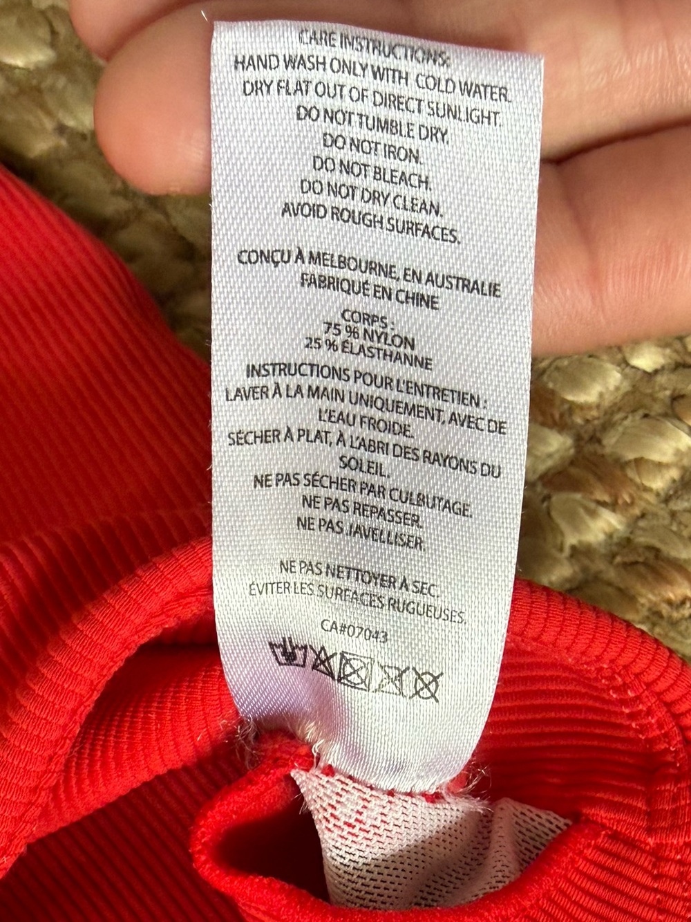 WILO Ribbed Longline Sports Bra Crop Tank Red Size L - Picture 5 of 5